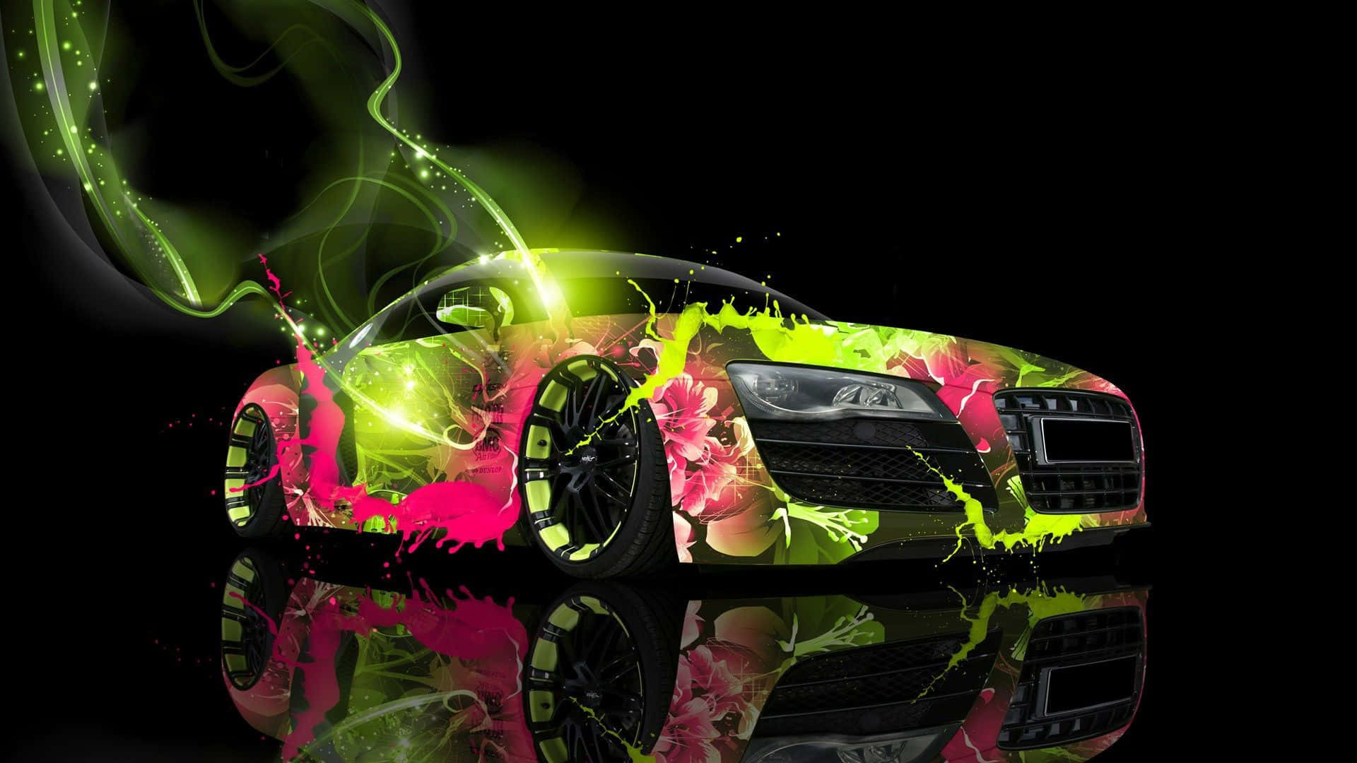 Download Audi R8 Cool Neon Car Wallpaper