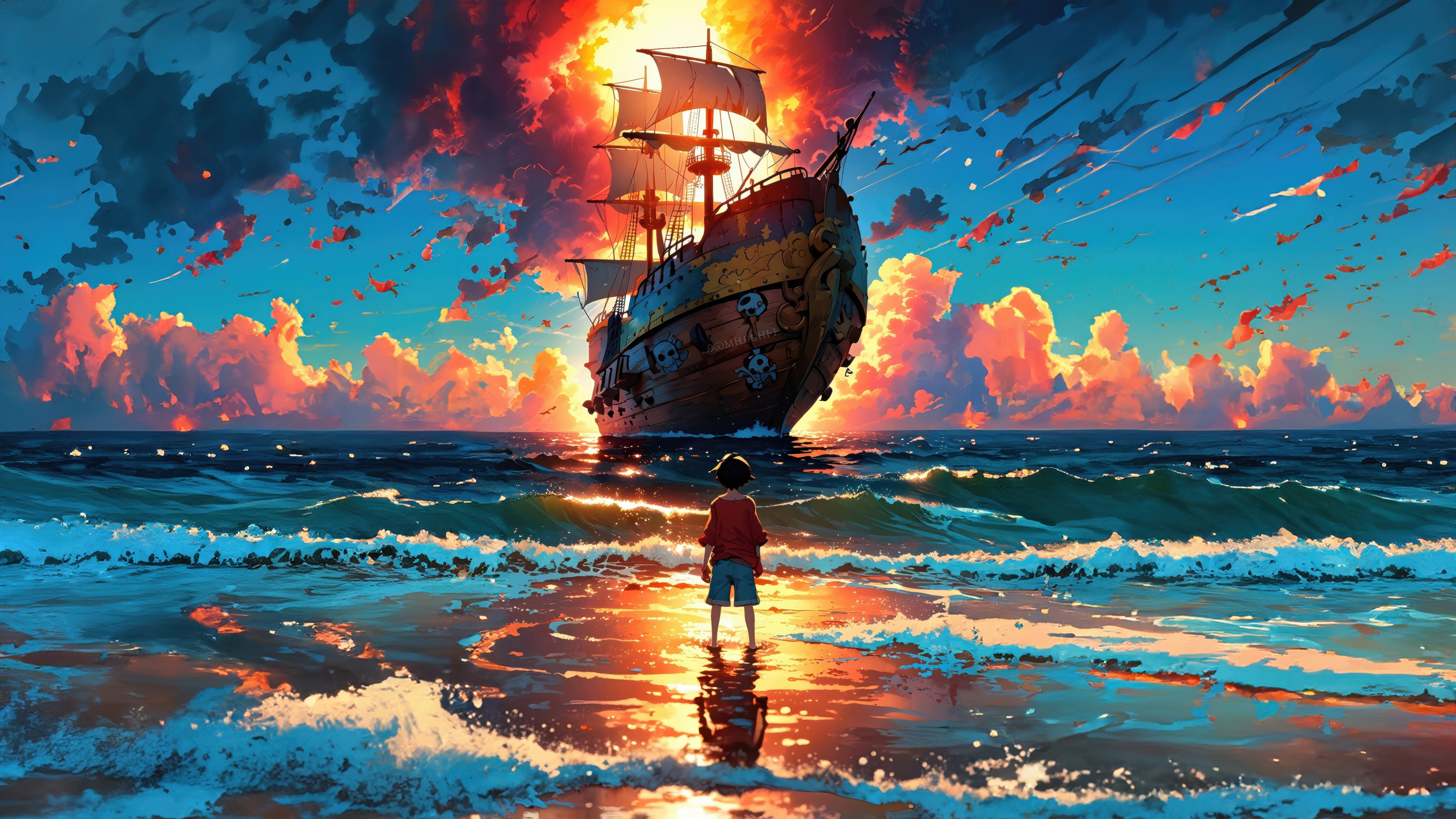 Luffy With Ship Wallpaper, HD Anime Wallpaper, 4k Wallpaper, Image, Background, Photos and Picture