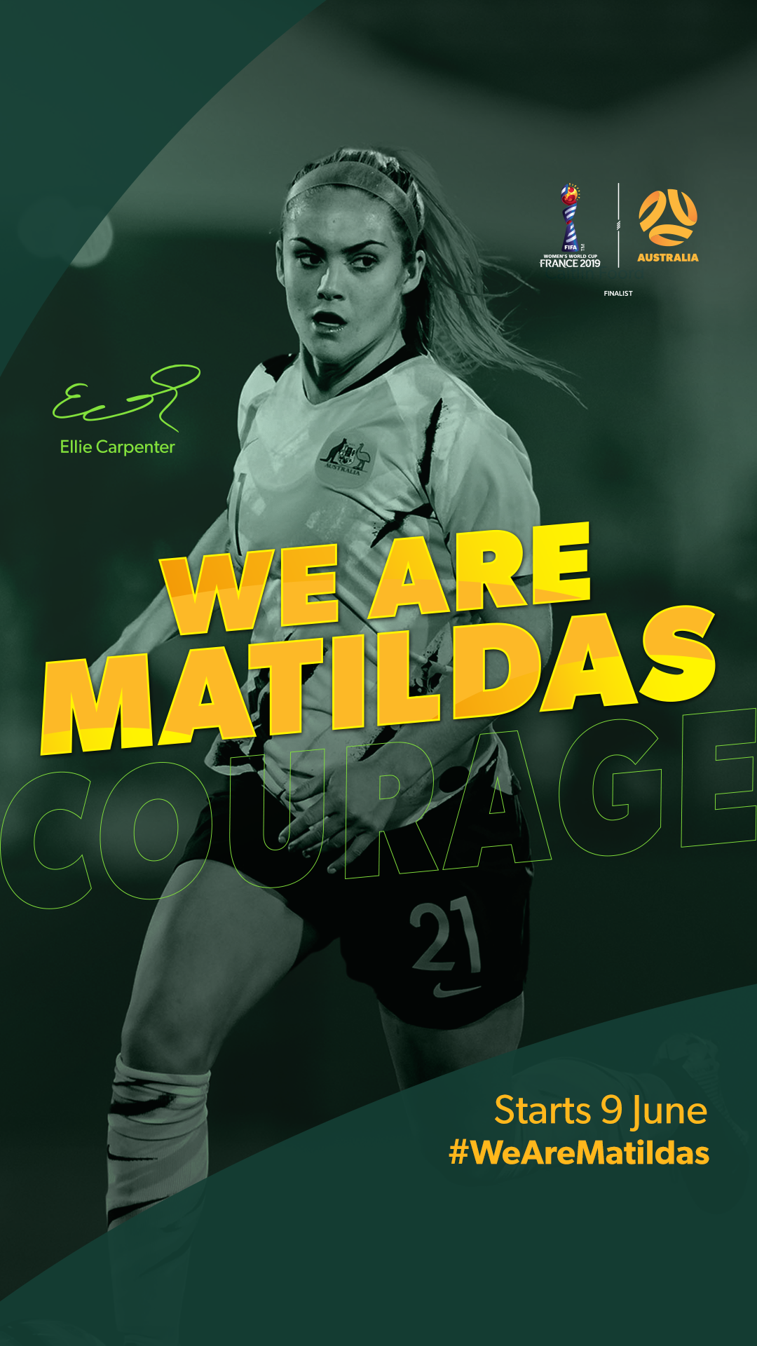 Support the Matildas with special 'We Are Matildas' phone background