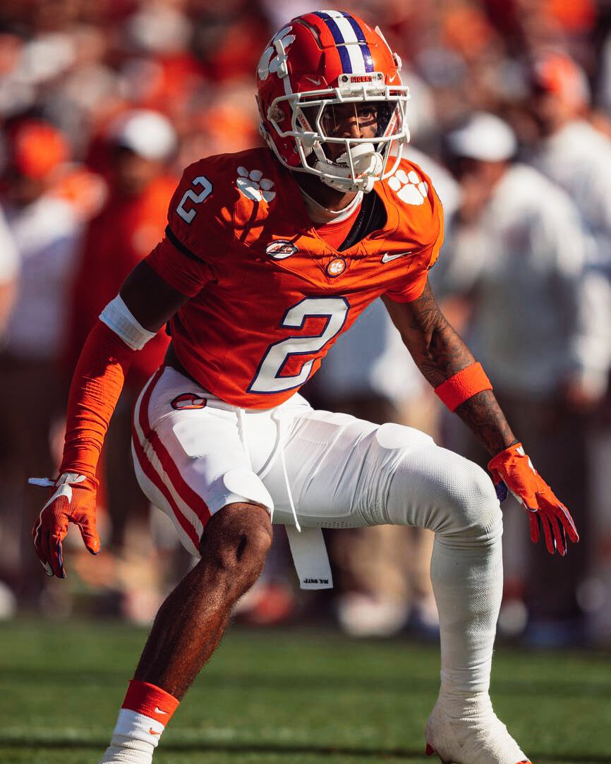 Clemson CB Nate Wiggins has declared for the 2024 NFL Draft, per CB2 on the PFF Big Board