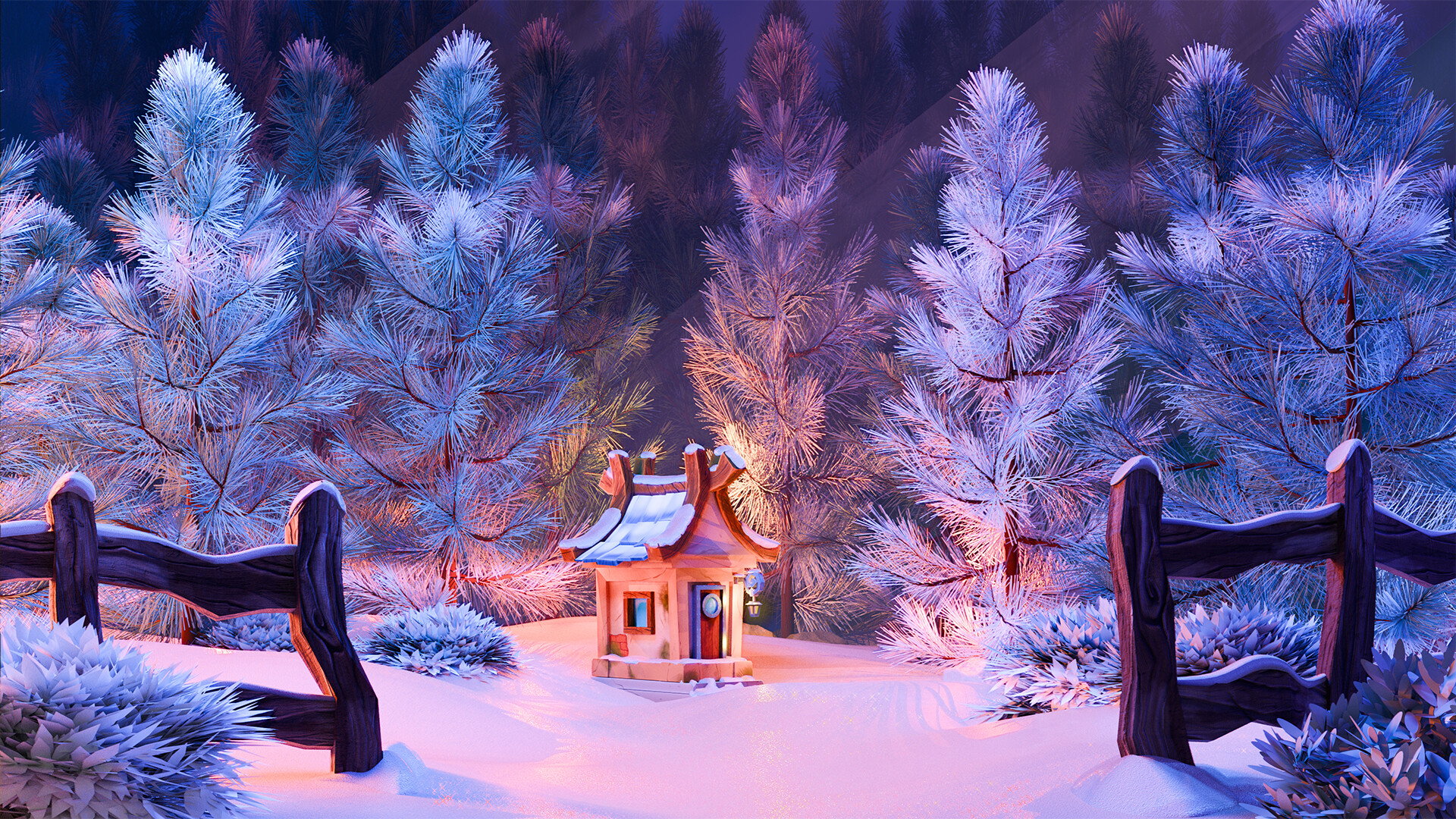 Back to December hut in the snowy woods Projects Artists Community