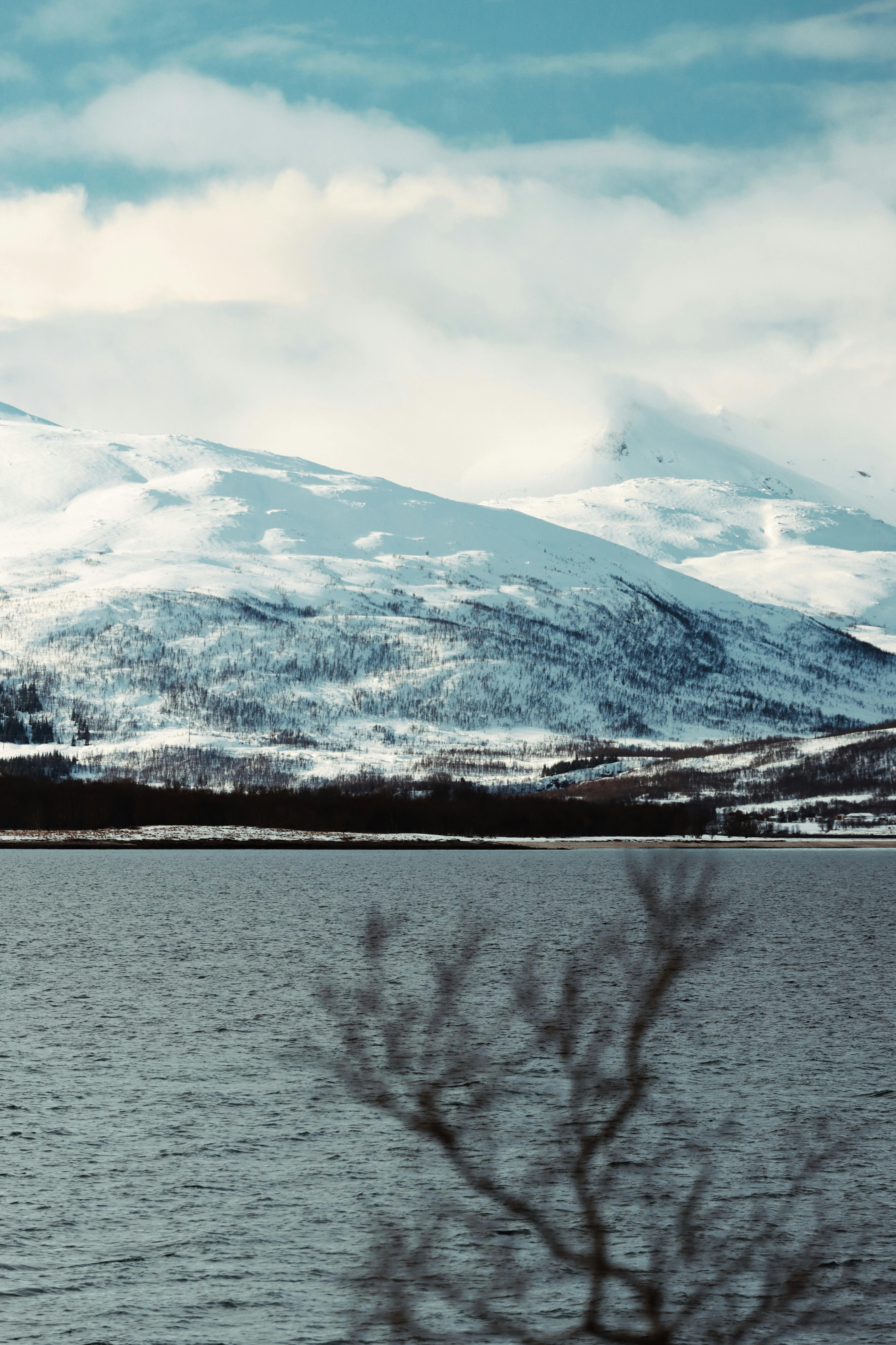 Majestic Snow Capped Mountains In Tromsø, Norway · Free