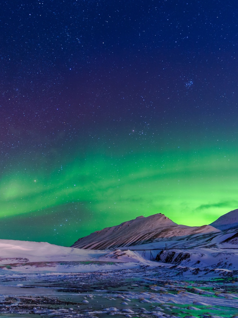 Northern Lights Wallpaper 4K, Norway, Aurora Borealis, Winter