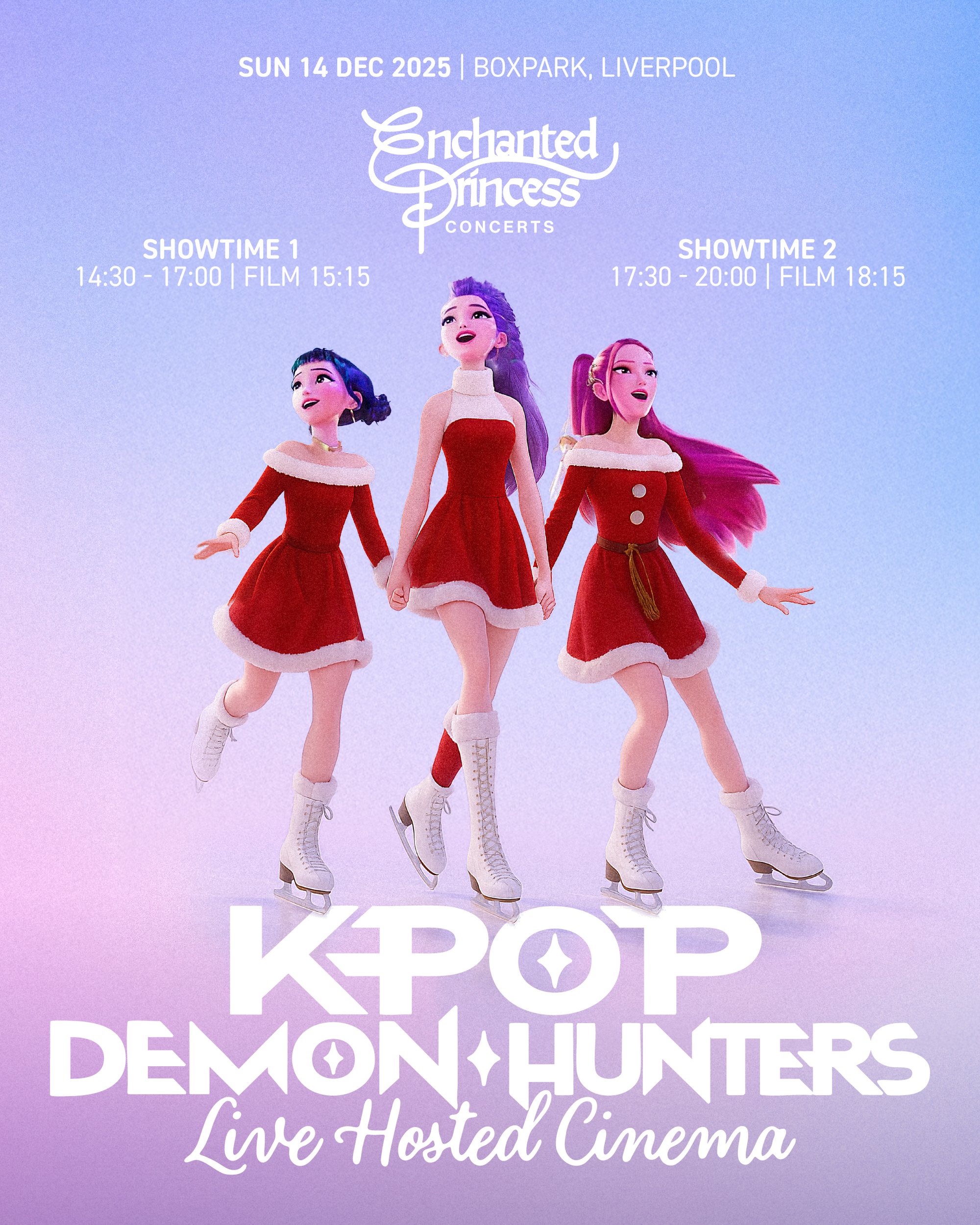 Tickets: Kpop Demon Hunters Live Hosted Xmas Cinema Party. BOX PARK LIVERPOOL Sun 14 December 2025