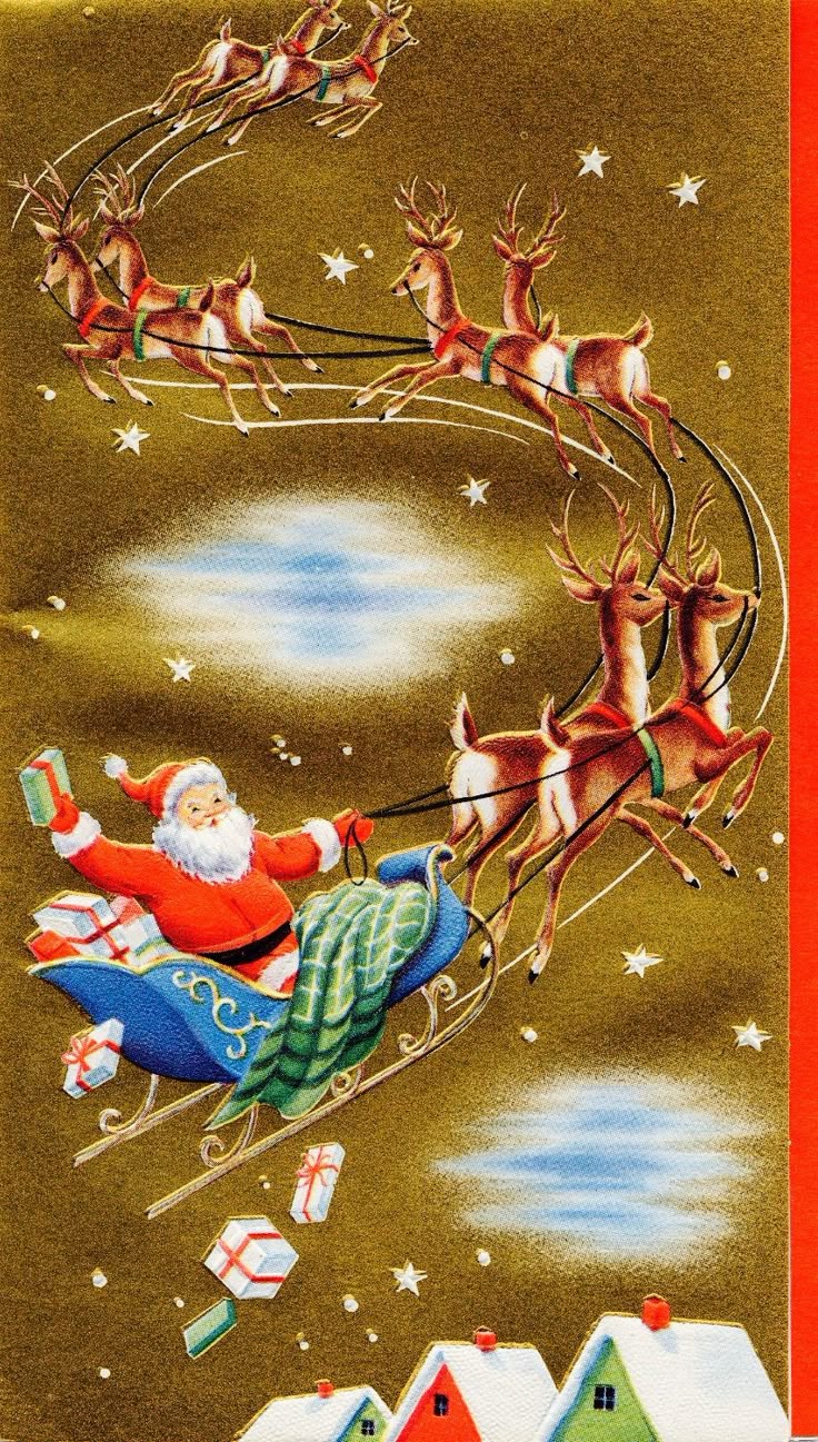 Vintage Santa. Vintage Christmas Card