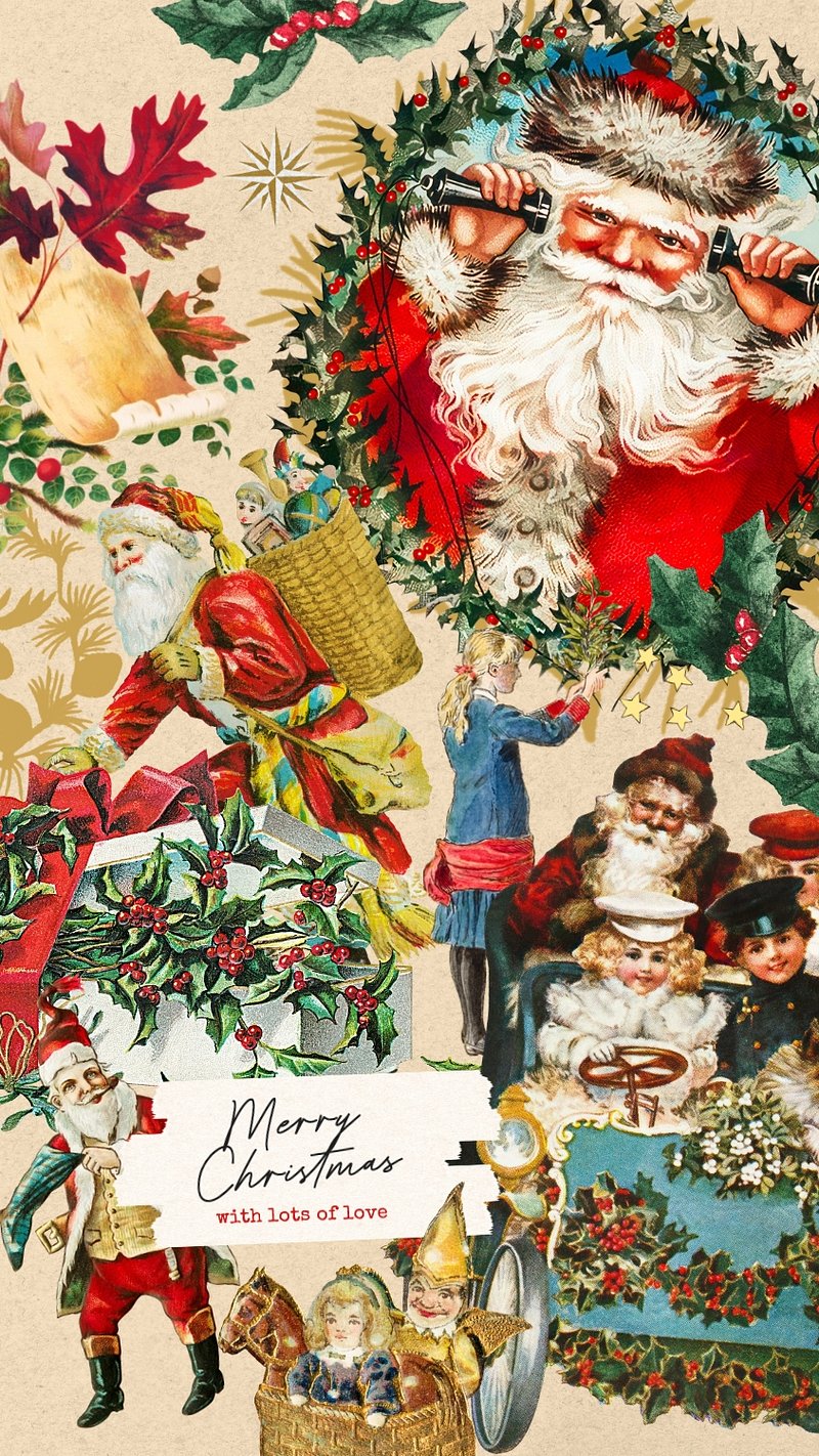 Christmas Card anonymous. Original. Free Photo Illustration