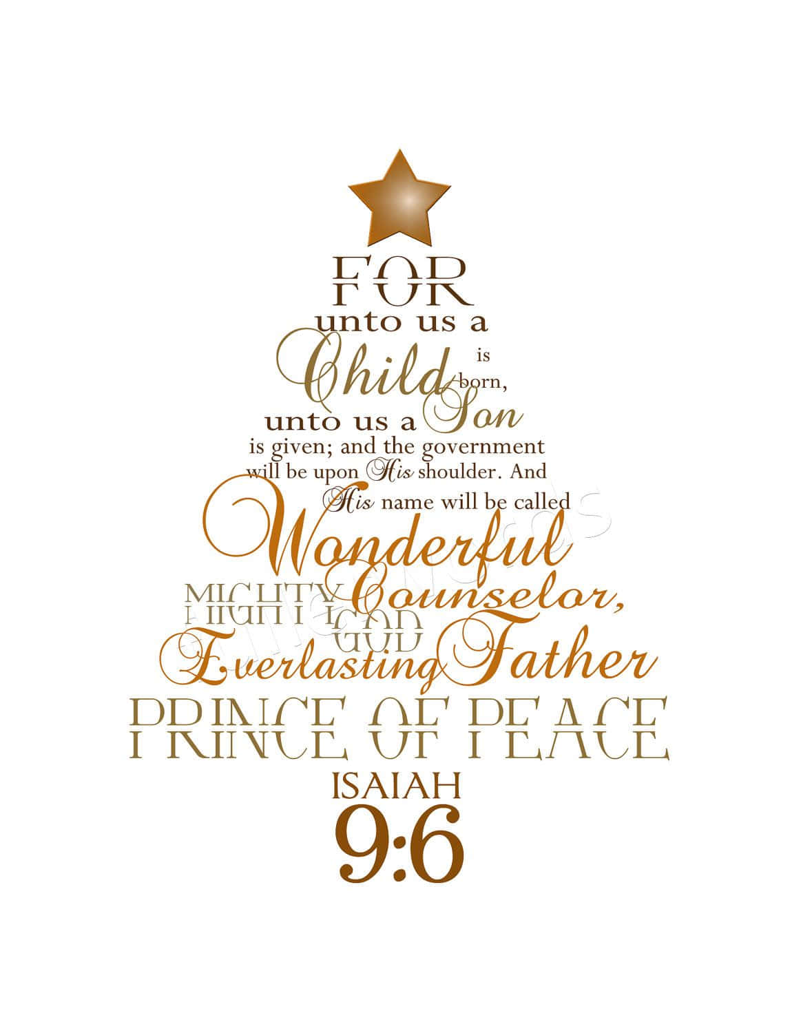 Download Christmas Scripture Gold Aesthetic Christmas Tree Wallpaper