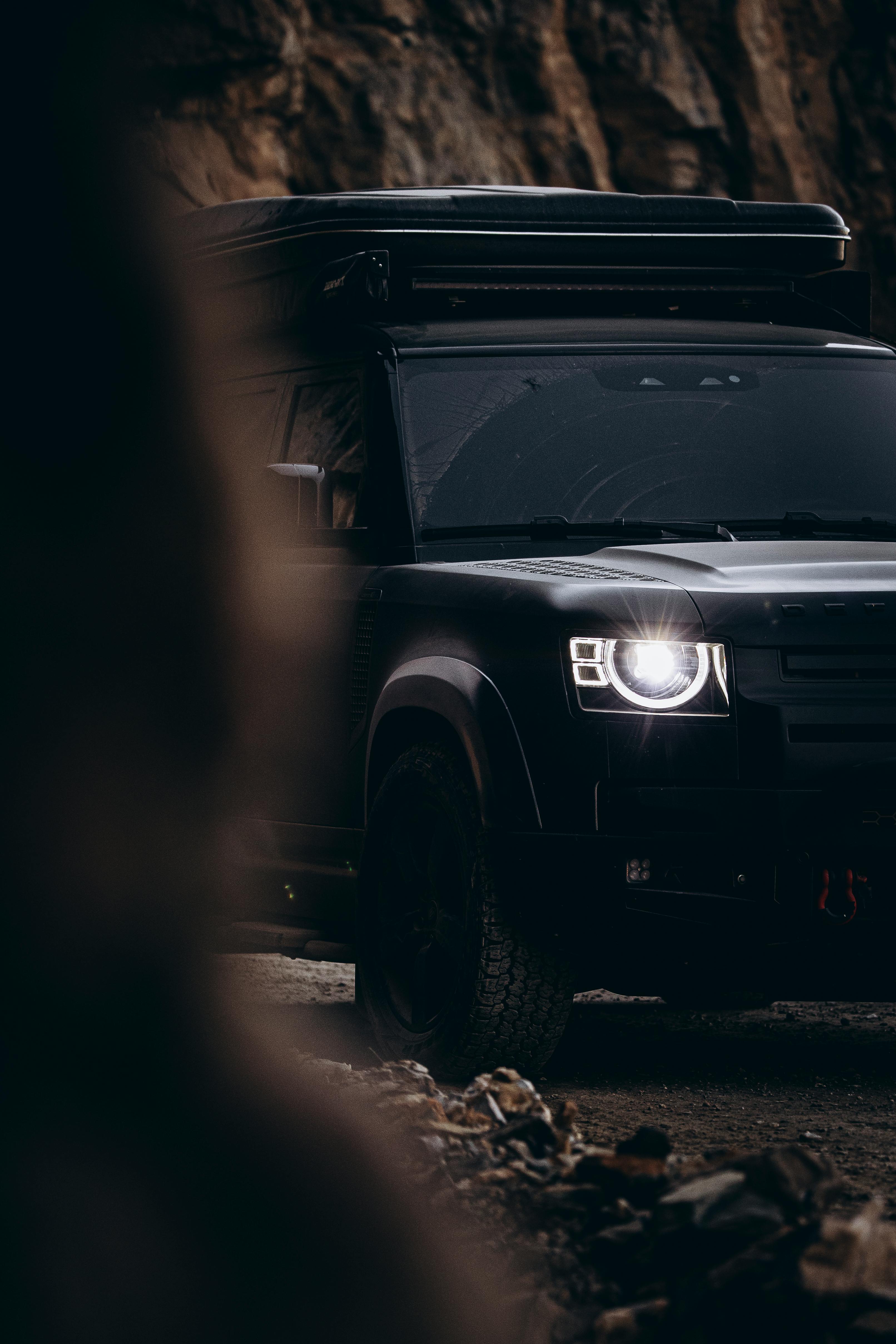 Land Rover Defender in a Kerala Forest · Free