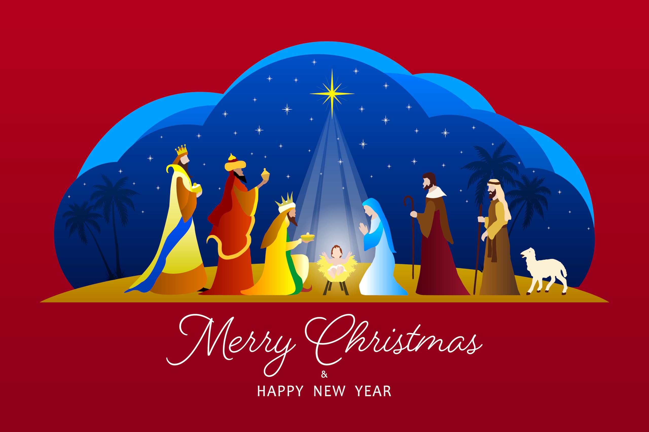 Amazon.com, CHNYWORK 15x8ft Christmas Nativity Scene Backdrop Baby Jesus Manger Holy Mother Mary Joseph Three Kings Star of Bethlehem Background Religion Merry Christmas Church Jesus Birth Party Decor Props