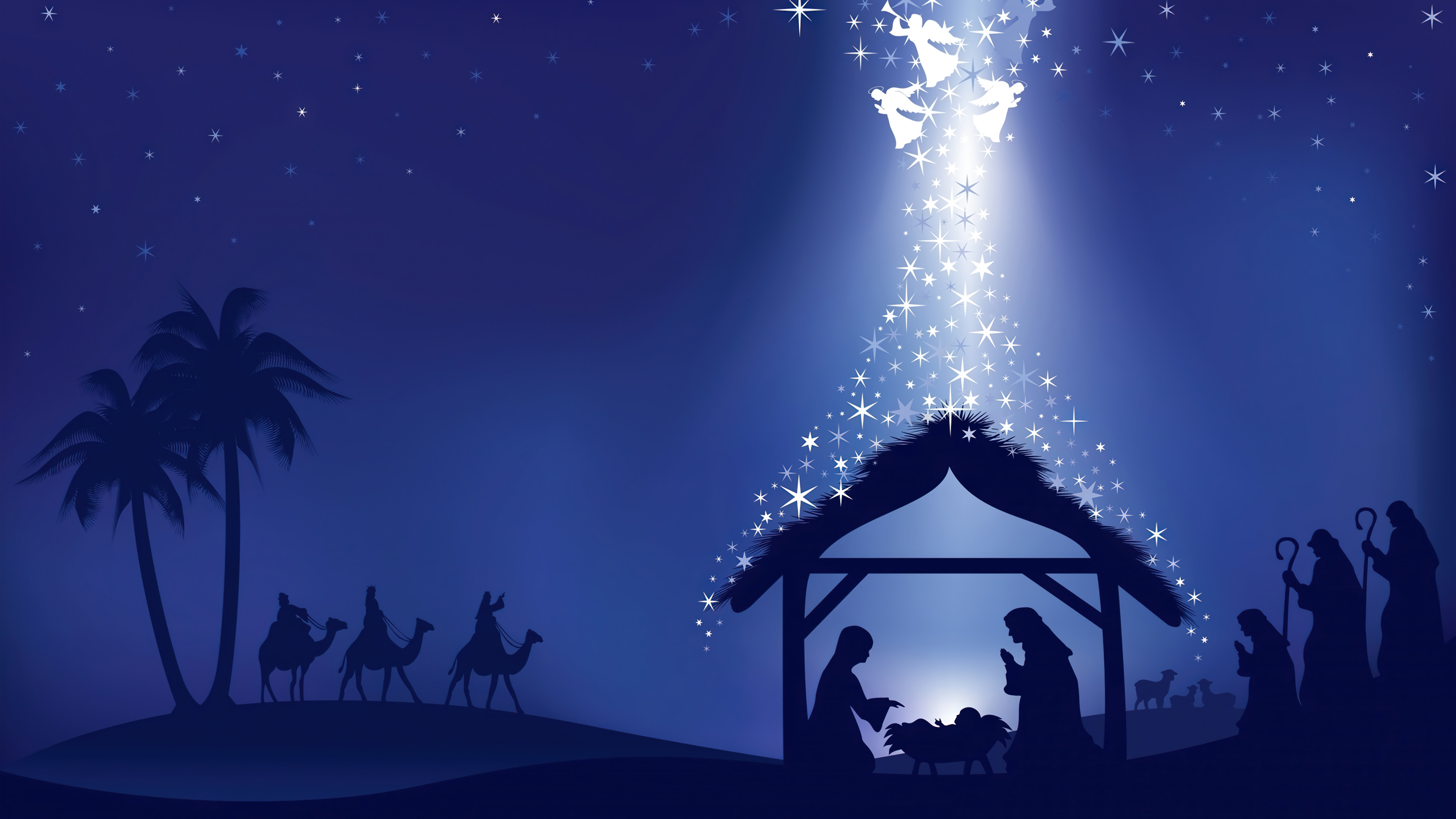Christmas Nativity of Jesus Minimalist Wallpaper 4K HD PC h