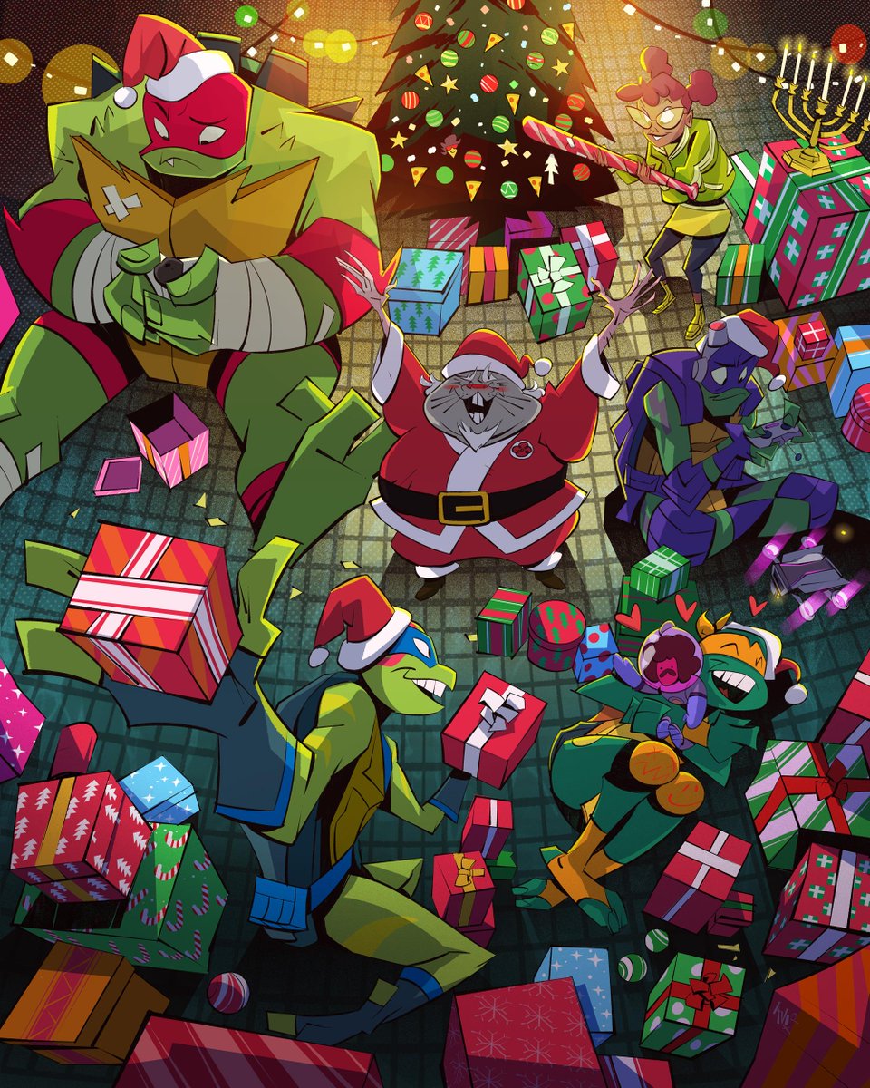 Merry #Christmas & Happy Holidays, dudes! #tmnt #art