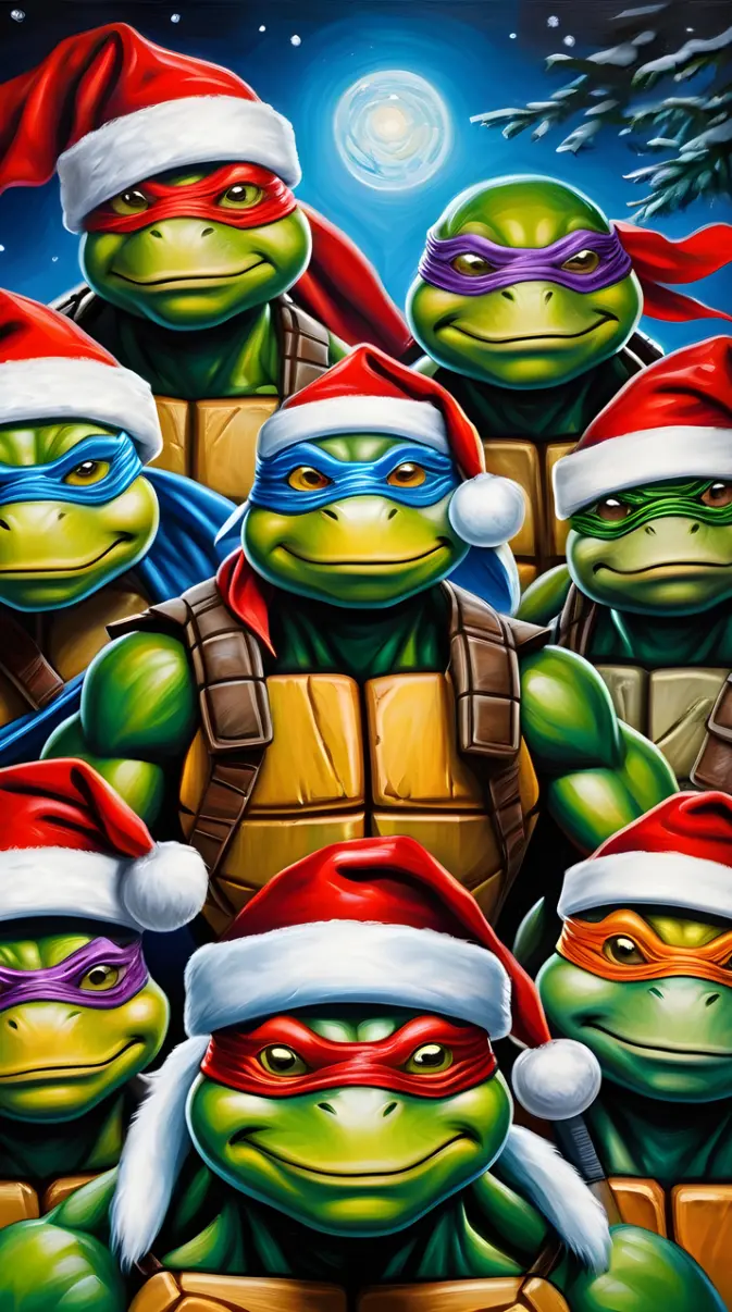 Christmas teenage mutant ninja turtles wallpaper