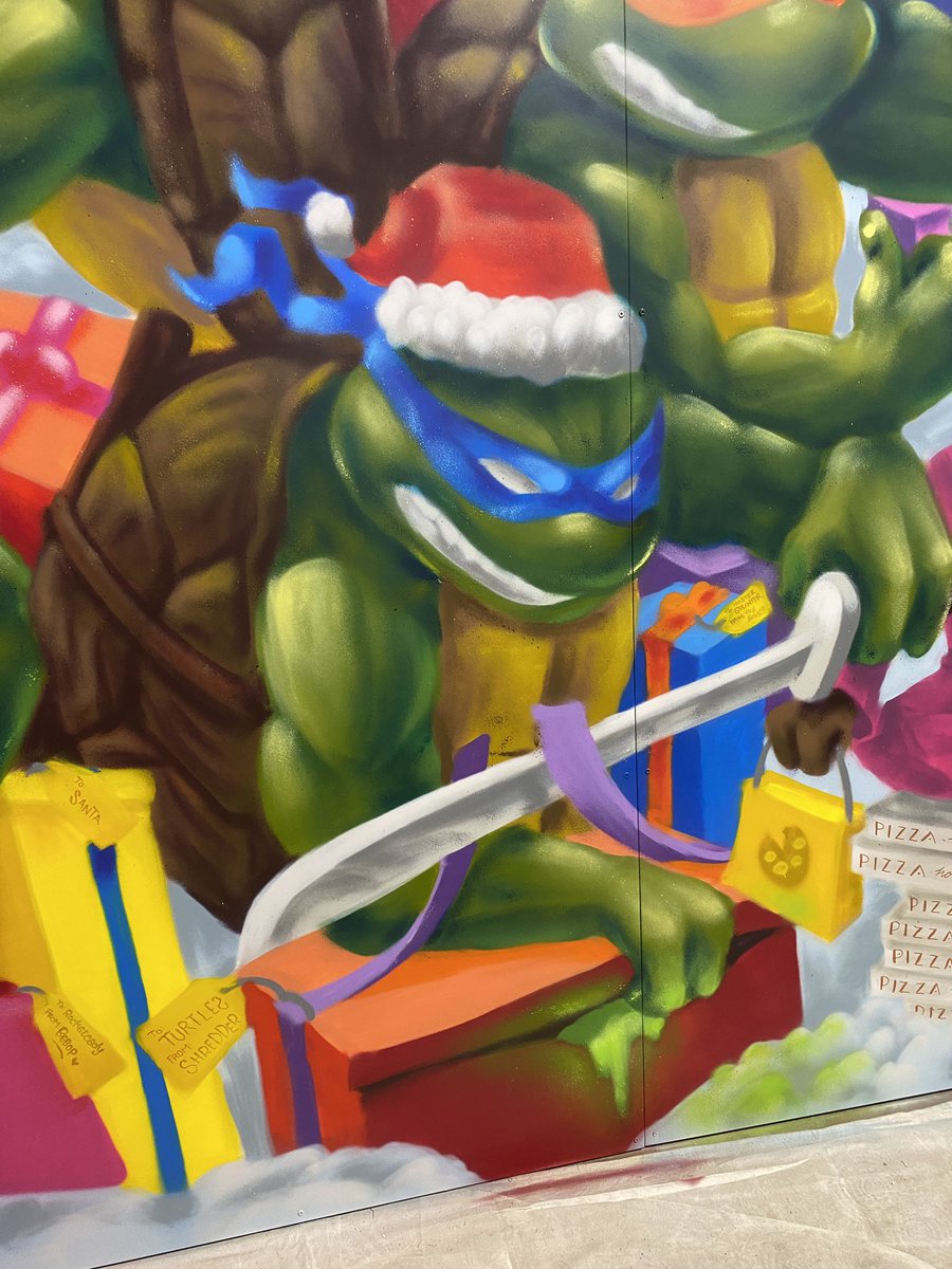 I just painted this Xmas Ninja Turtle mural for Candy Cane Lane, good times! This week I'm installing my solo show '_____ POWER' at the Aviary. It opens at 7pm this Friday