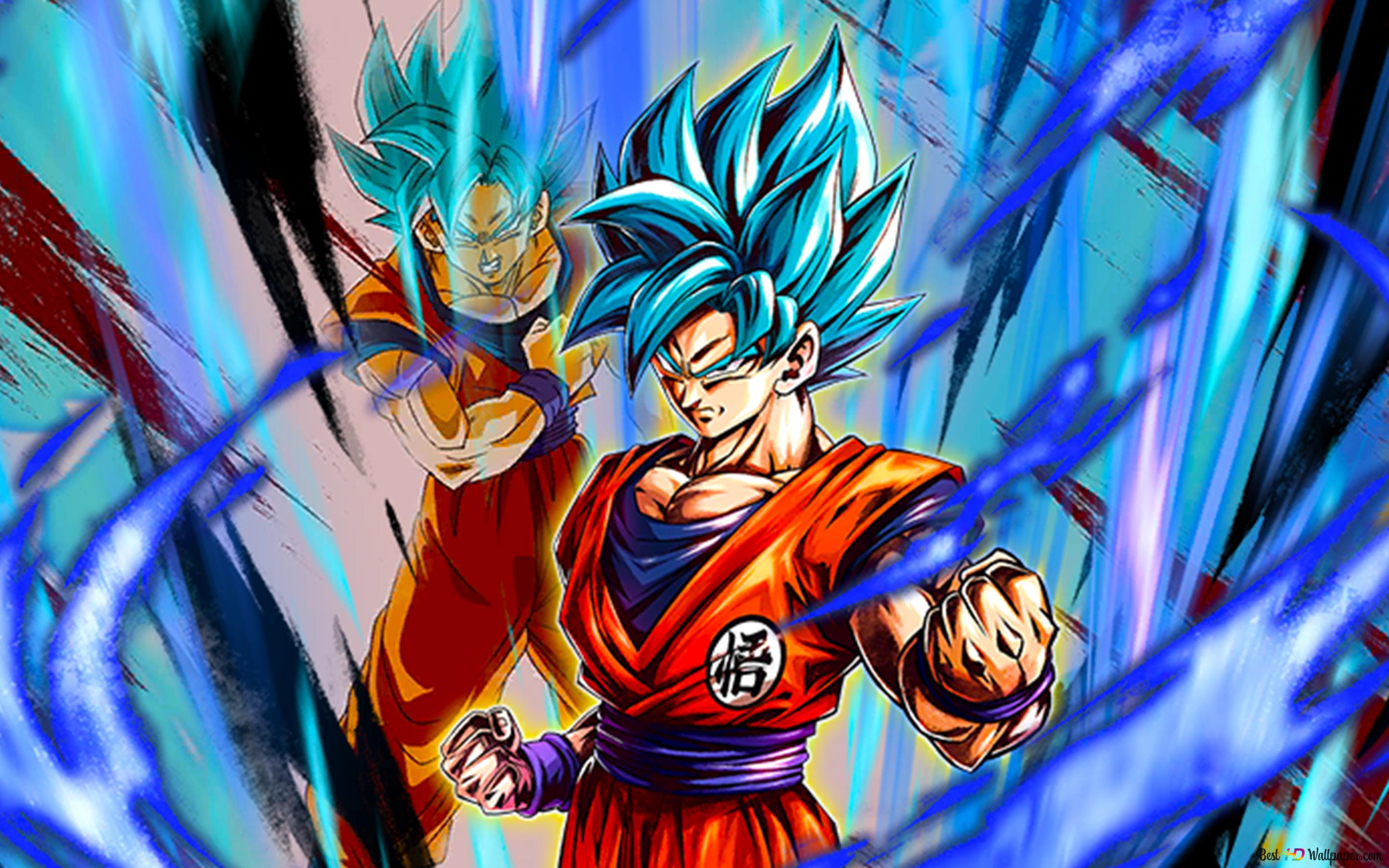 Goku Super Saiyan Blue dari Dragon Ball Super Dragon Ball Legends 4K unduhan wallpaper