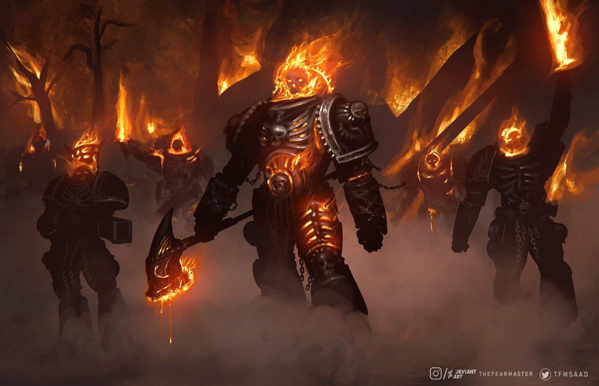 The Rise of the Damned thought to mix both of my Ferrus portrait and the Legion's artworks I made together in a mockup cover :3 #warhammer40k #WarhammerCommunity