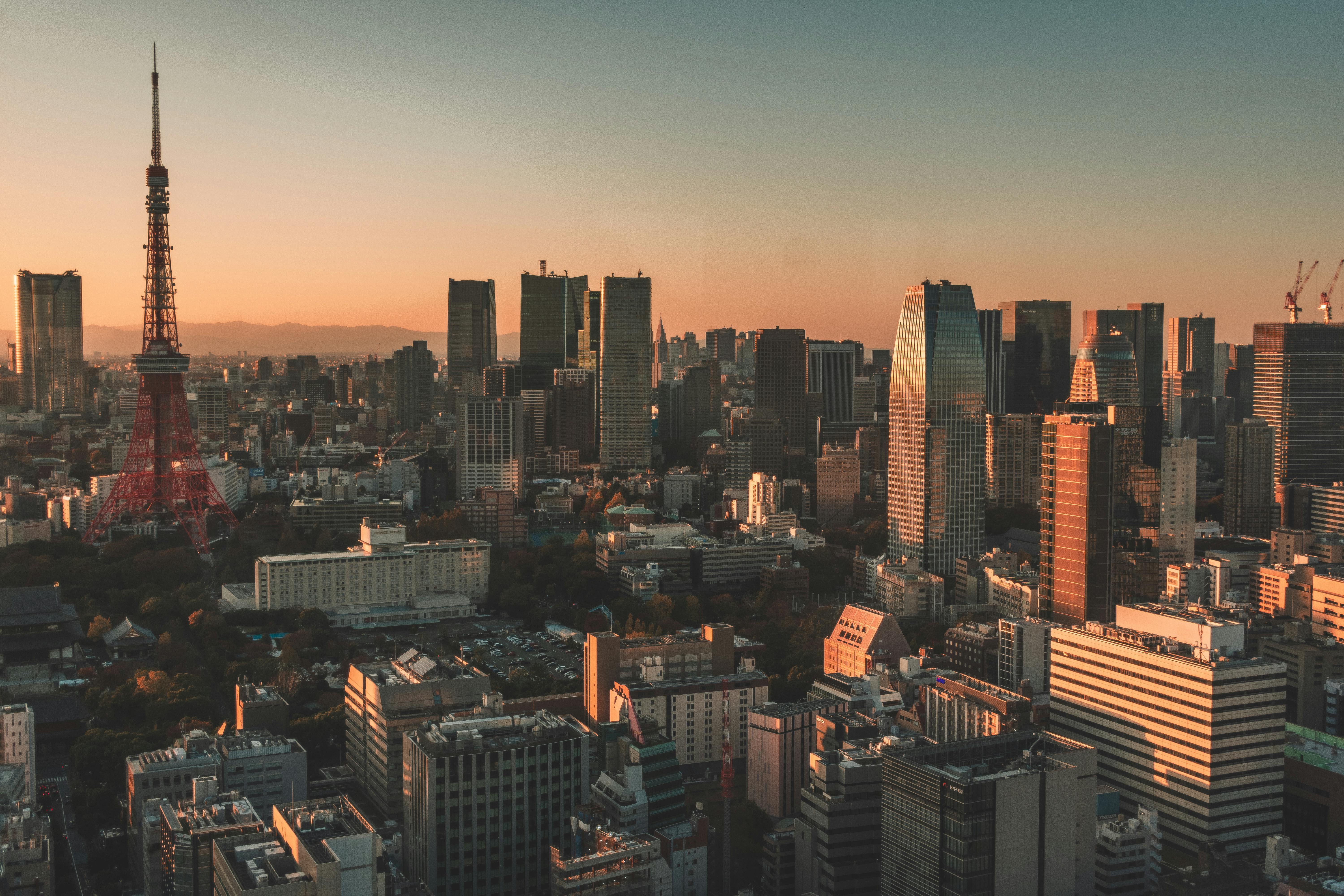 Cityscape of Tokyo at Sunset · Free