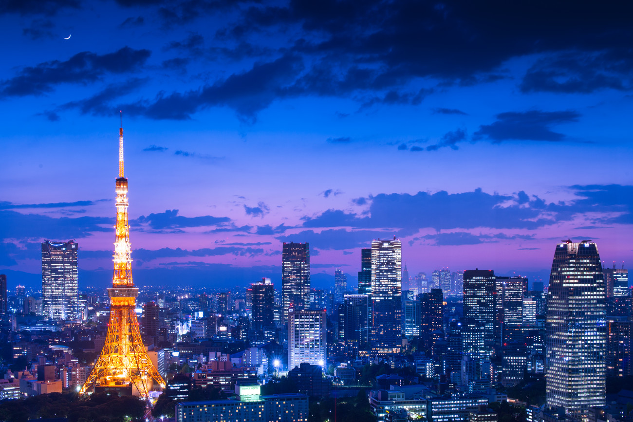 Poster Tokyo night view, Takao Kataoka. Wall Art 1 FREE