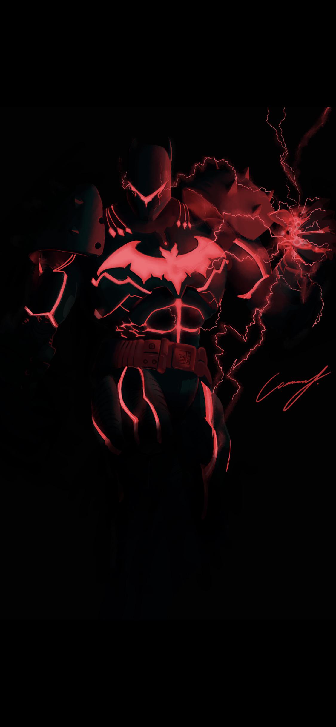 I drew the hellbat armor for my new phone background