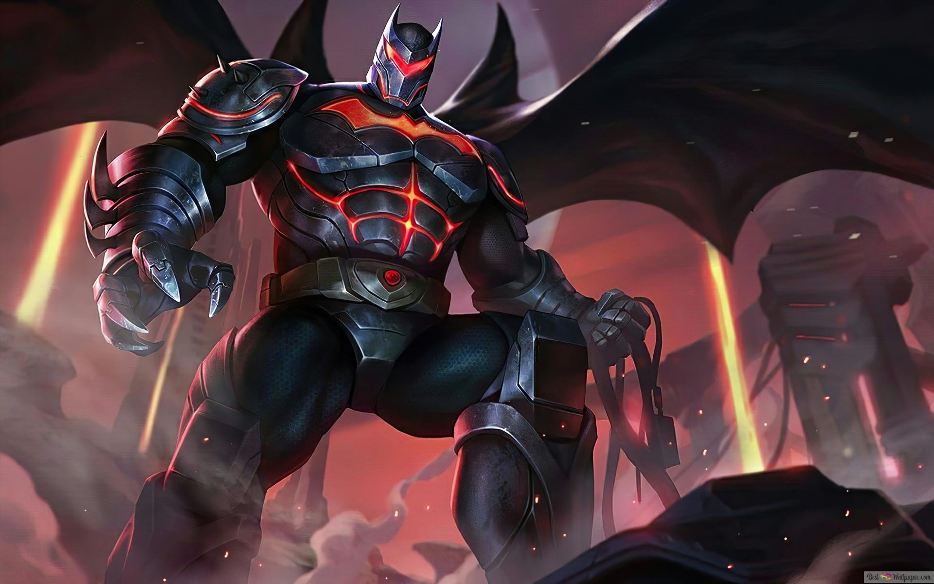 Batman Hellbat Armor DC Comics 4K wallpaper download