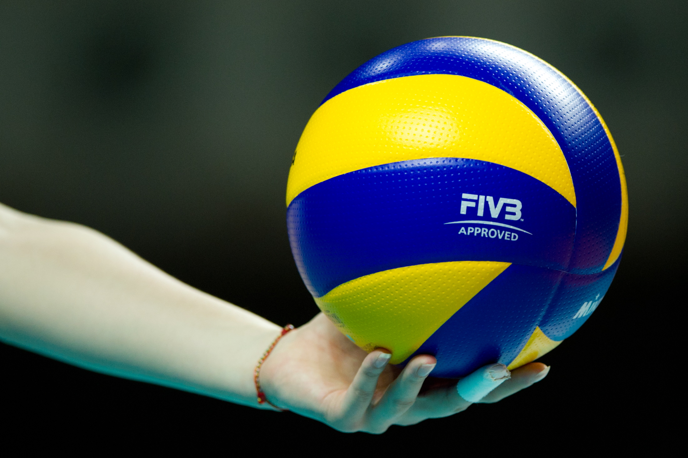 Volleyball ball on a hand Desktop wallpaper 640x480