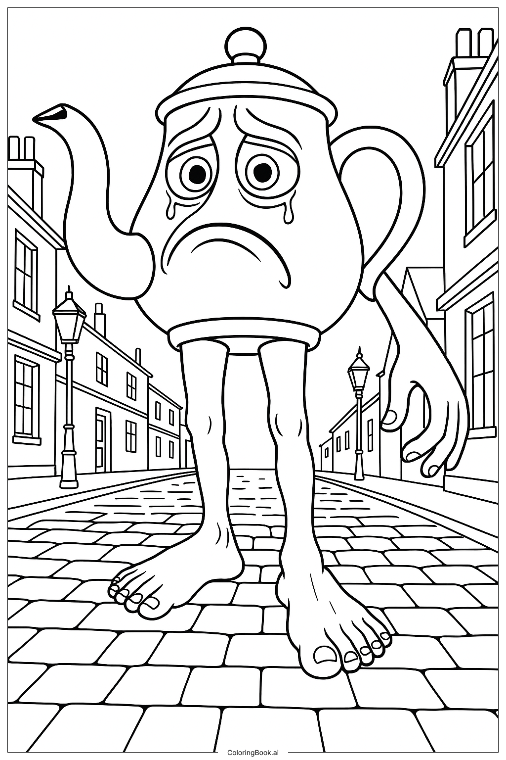 Ta Ta Ta Ta Ta Ta Ta Ta Ta Ta Ta Sahur Crying Coloring Page (Free PDF&PNG Printable)