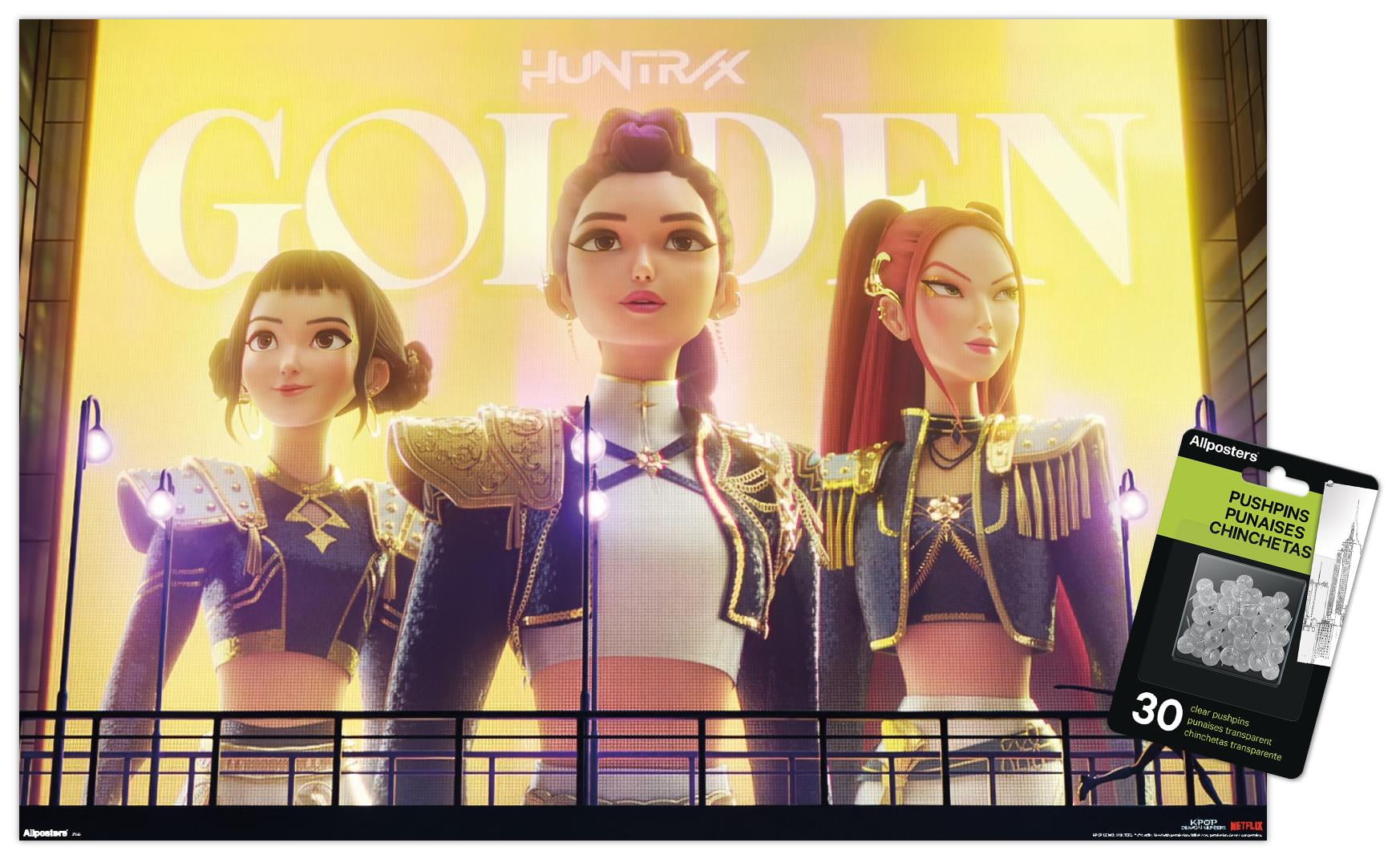 Netflix KPop Demon Hunters Golden Wall Poster, 22.375 x 34 Framed