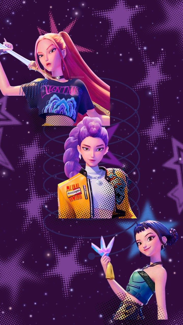 HUNTRIX KPOP DEMON HUNTERS WALLPAPER