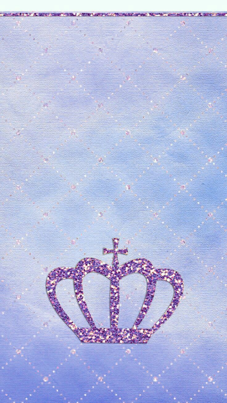 Purple Crown Painting with Snow Flakes and Sparkles