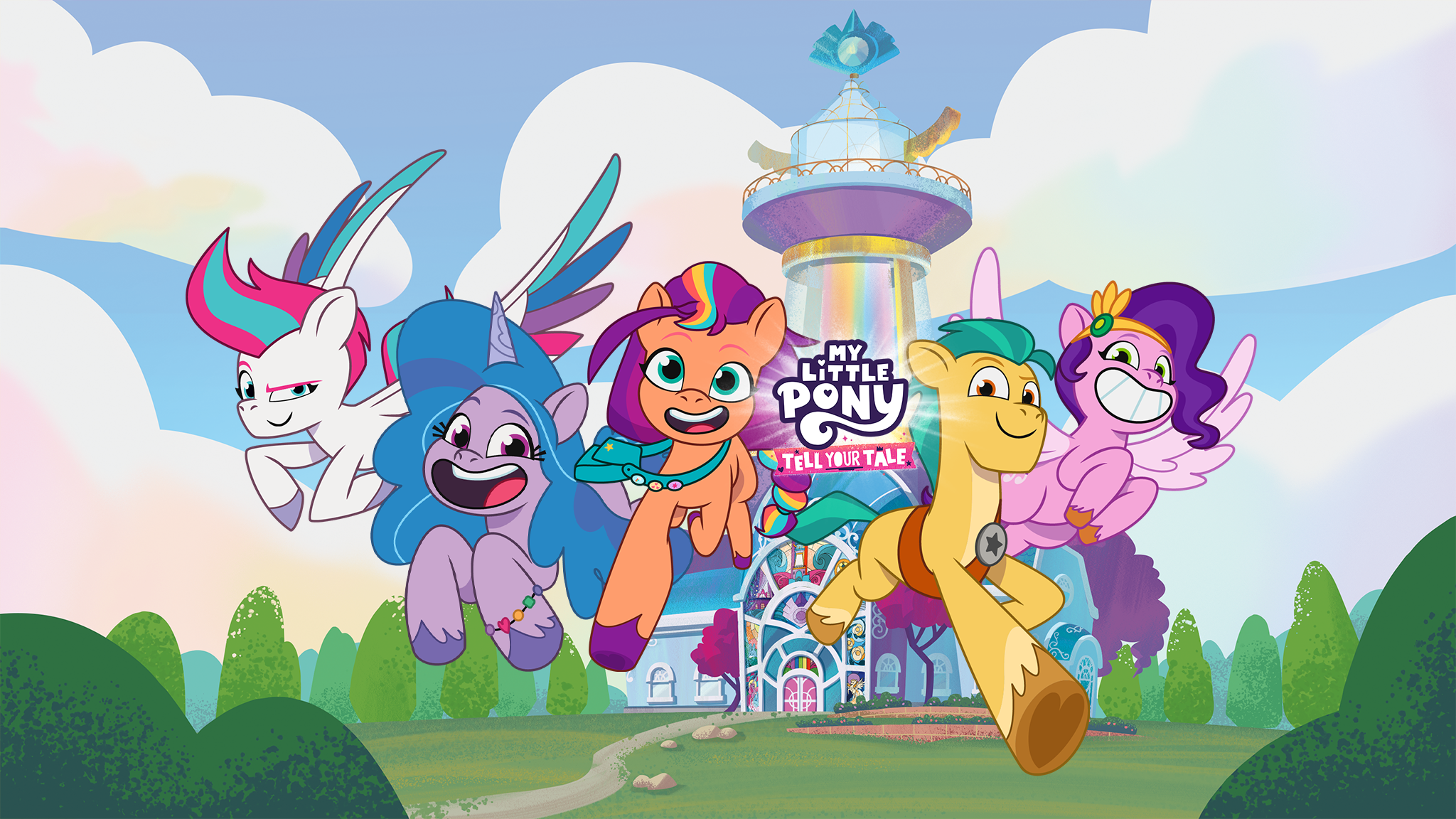 Download Pipp Petals Zipp Storm Hitch Trailblazer Izzy Moonbow Sunny Starscout TV Show My Little Pony: Tell Your Tale HD Wallpaper