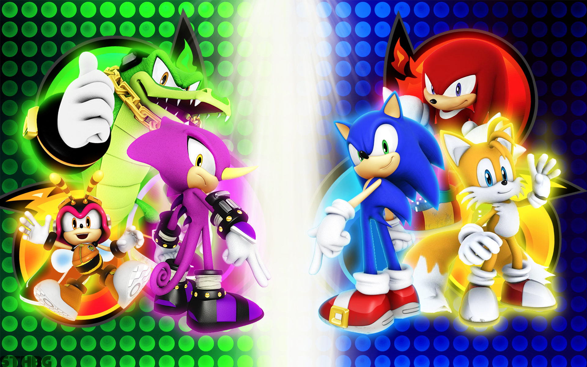 Sonic Heroes: HD Wallpaper of Big, Amy, Cream, and Cheese