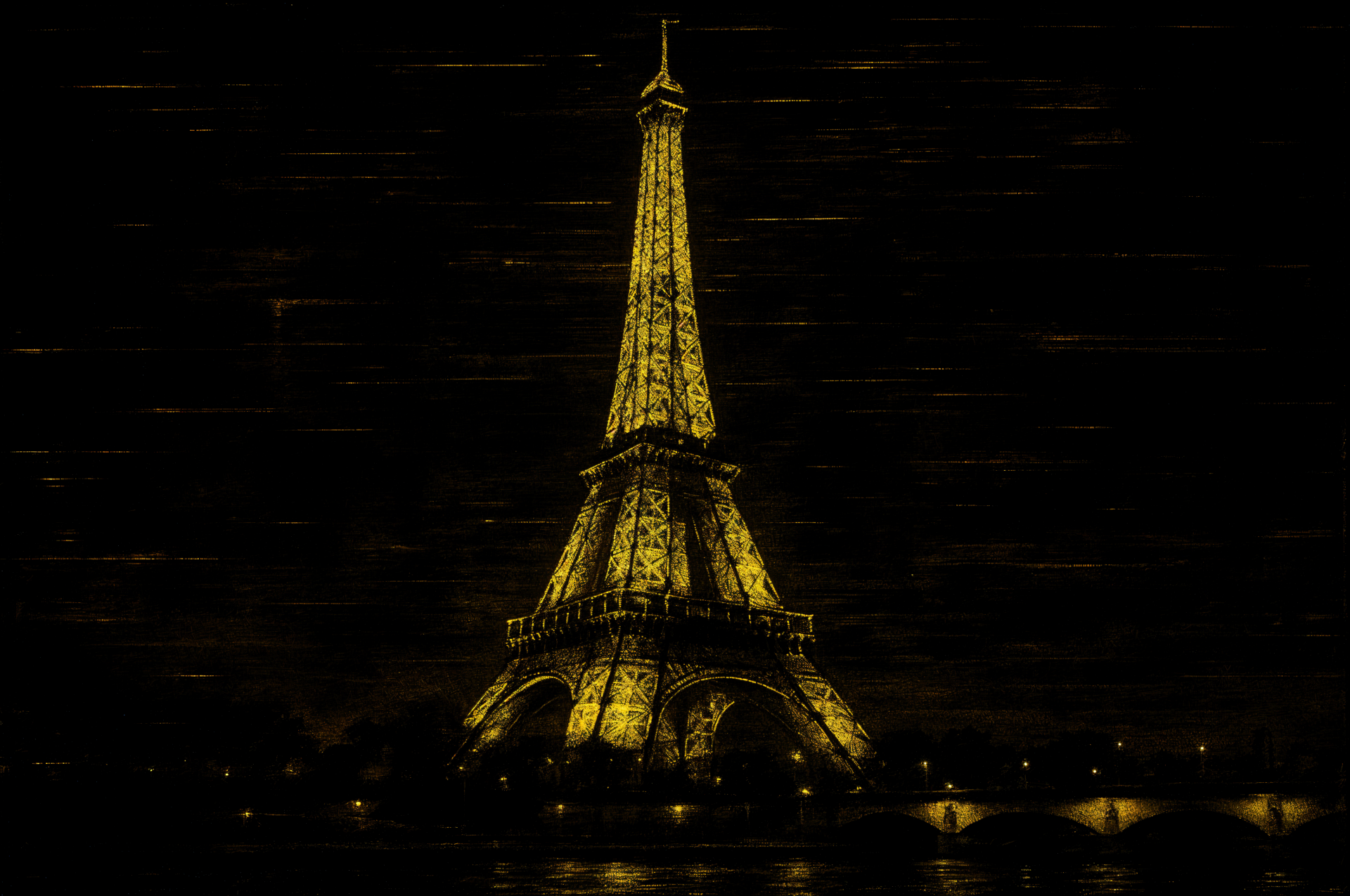 Eiffel Tower Illuminated: Stunning 4K Ultra HD Wallpaper