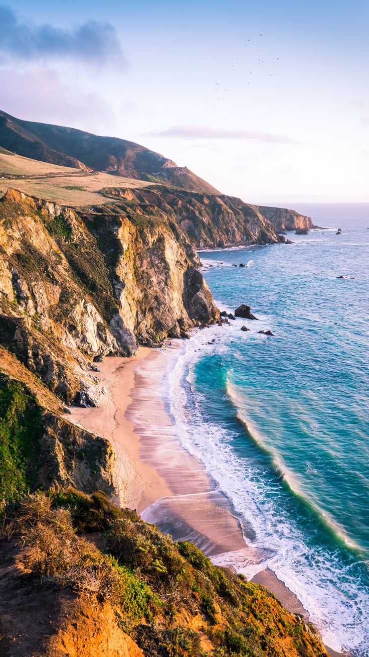 Coastal mountains beach