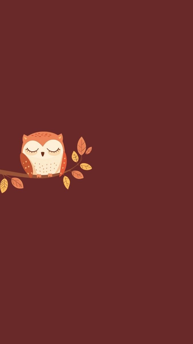 Cute Owl Fall Wallpaper Free Autumn Phone Background