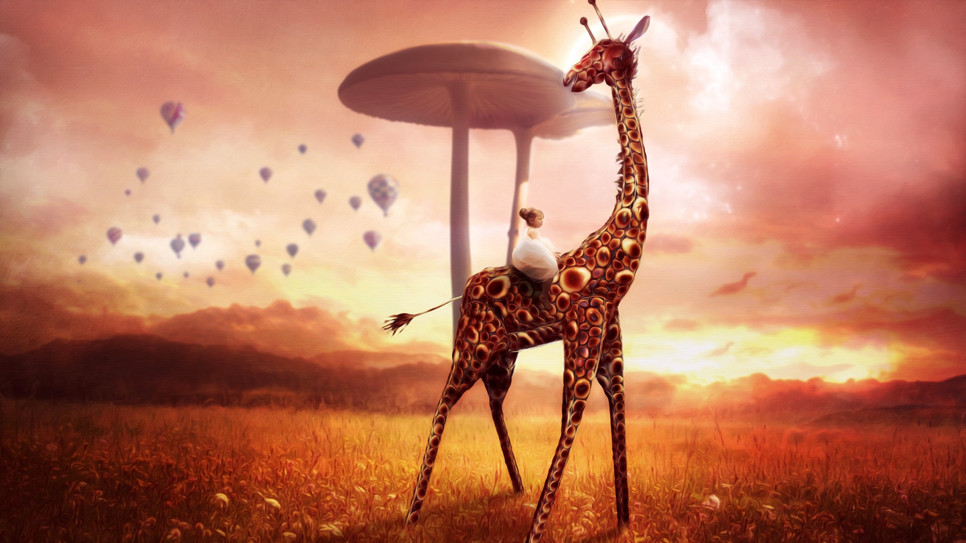 Giraffe Dream Fantasy Laptop HD , HD 4k Wallpaper Image, Background, Photos and Picture