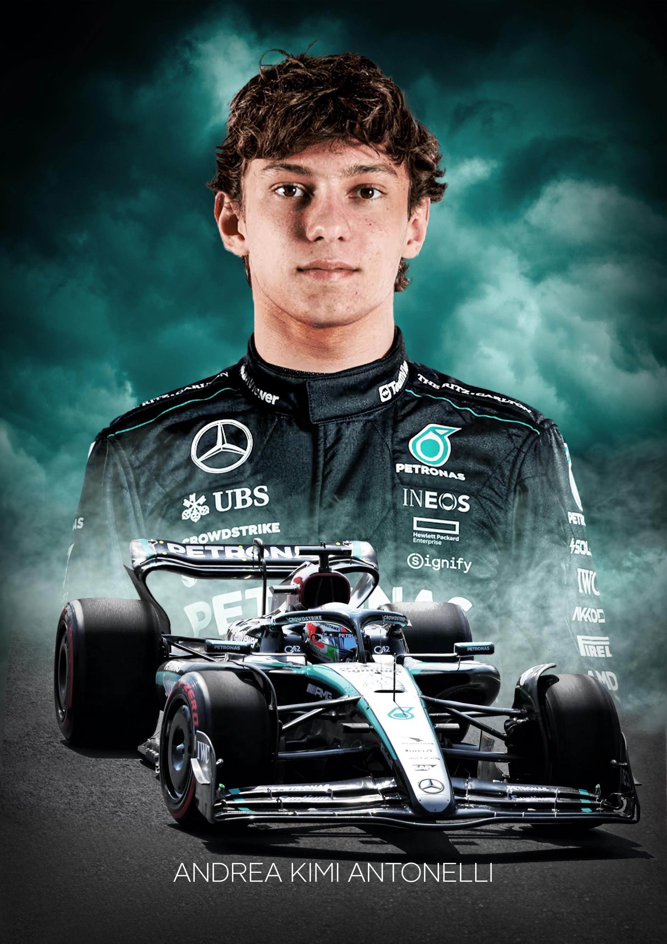 Andrea Kimi Antonelli F1 2025 or A3 Poster