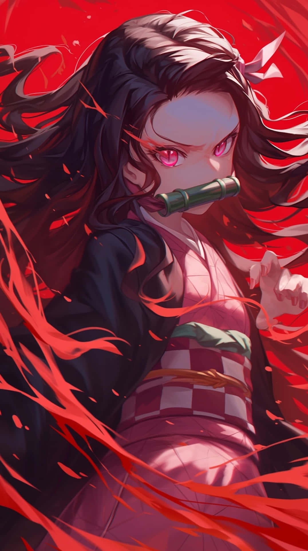 Download Nezuko Demon Form Artwork Wallpaper