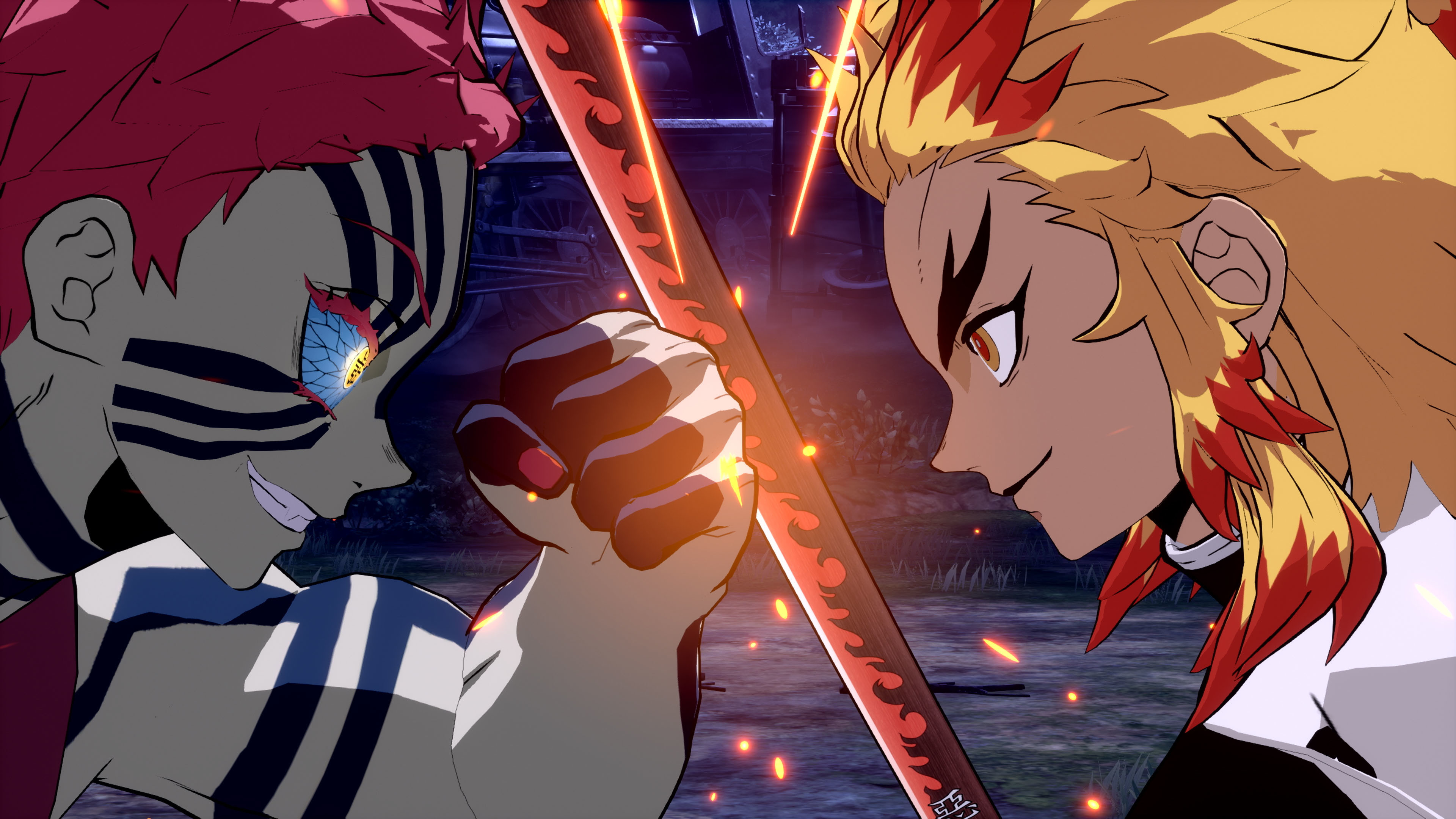 Desktop wallpaper: Demon Slayer Kimetsu No Yaiba The Hinokami Chronicles, Kyojuro Rengoku, Video Game 4K free download for PC. 1049265