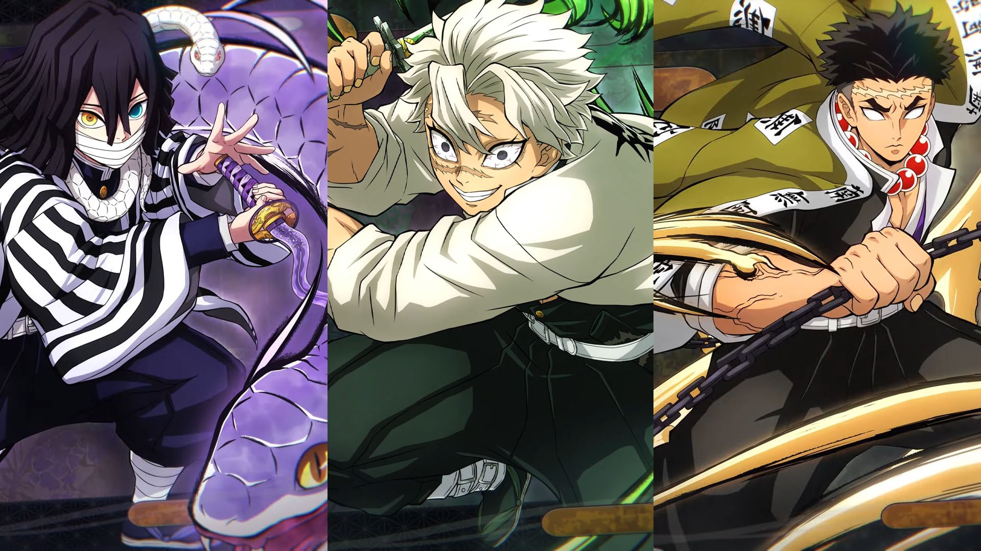 Demon Slayer: Kimetsu no Yaiba Hinokami Chronicles 2 character trailers Iguro, Sanemi Shinazugawa, and Gyomei Himejima