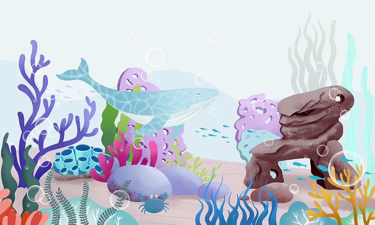 Underwater Ocean Life Kids Wallpaper Mural