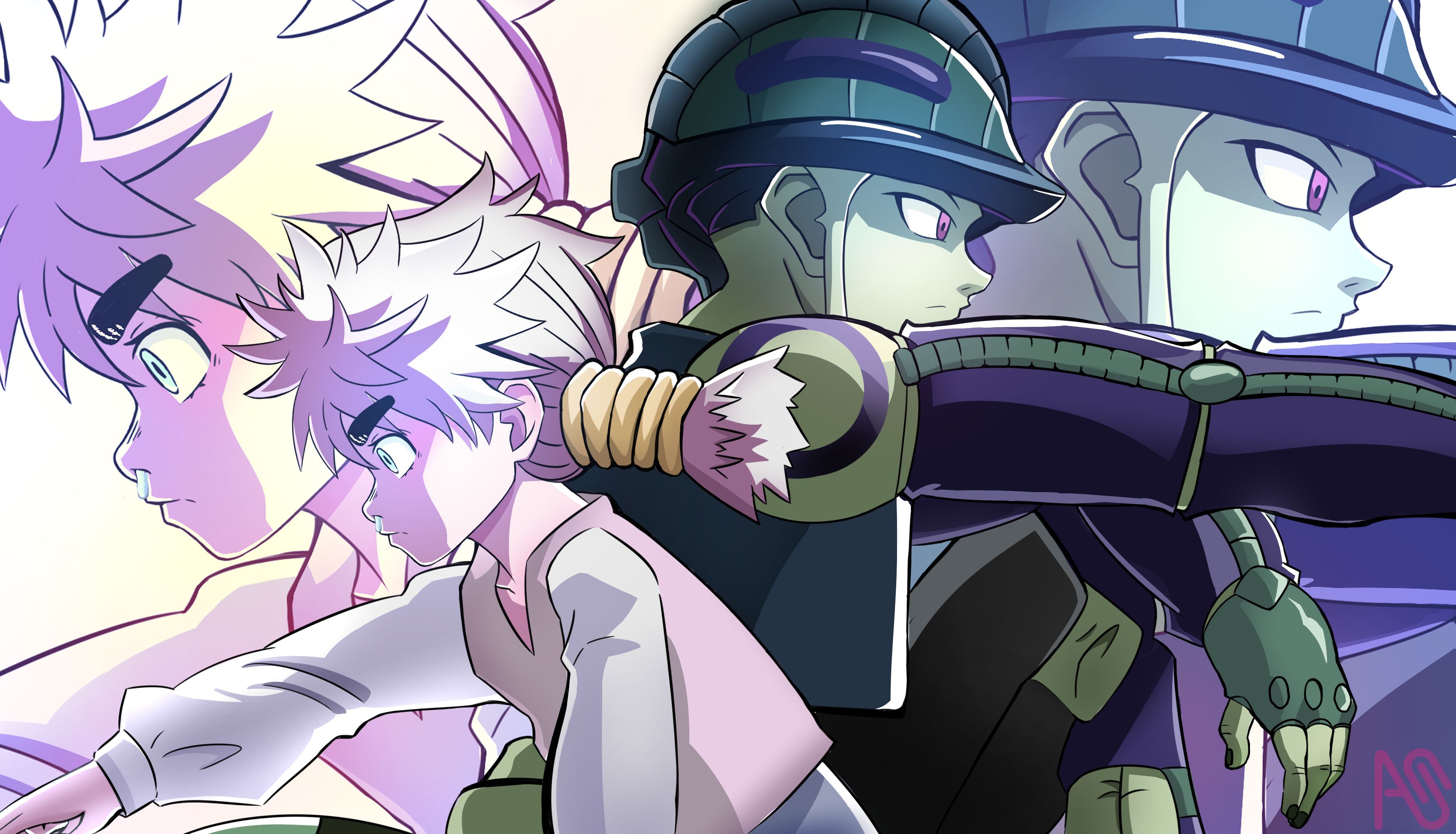 Dibujo mio de Meruem y Komugi de HxH Jaeberbach ART street