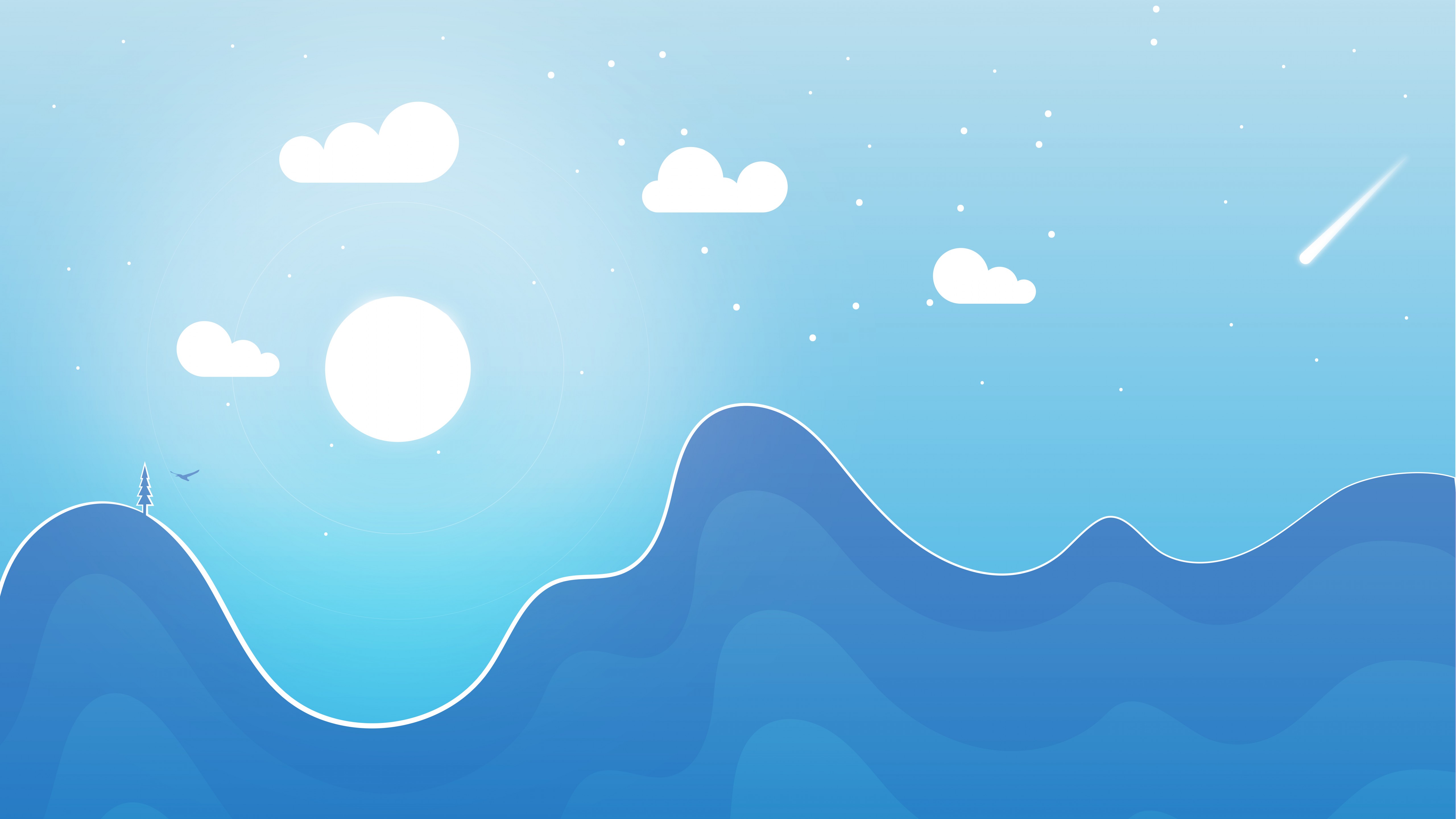 Winter Night 4K 8K Wallpaper