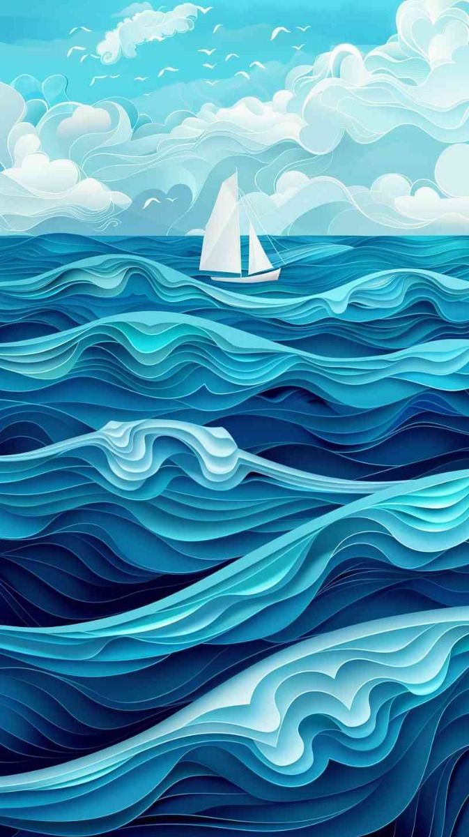 Marine Blue Wallpaper 4K HD Image