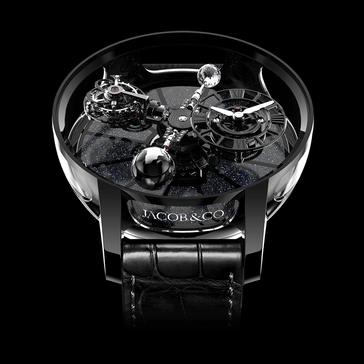 Jacob & Co. Astronomia Tourbillon Black Ceramic & Black Movement. Jacob & Co