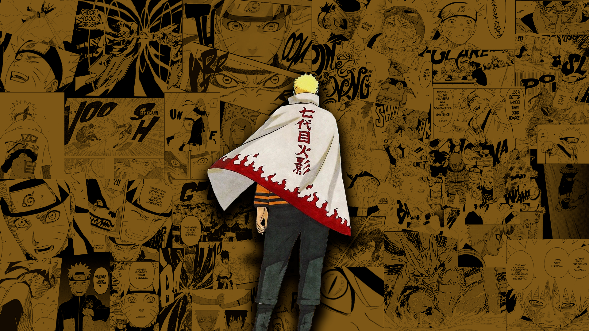 I made manga pages based Wallpaper for Naruto and Sasuke