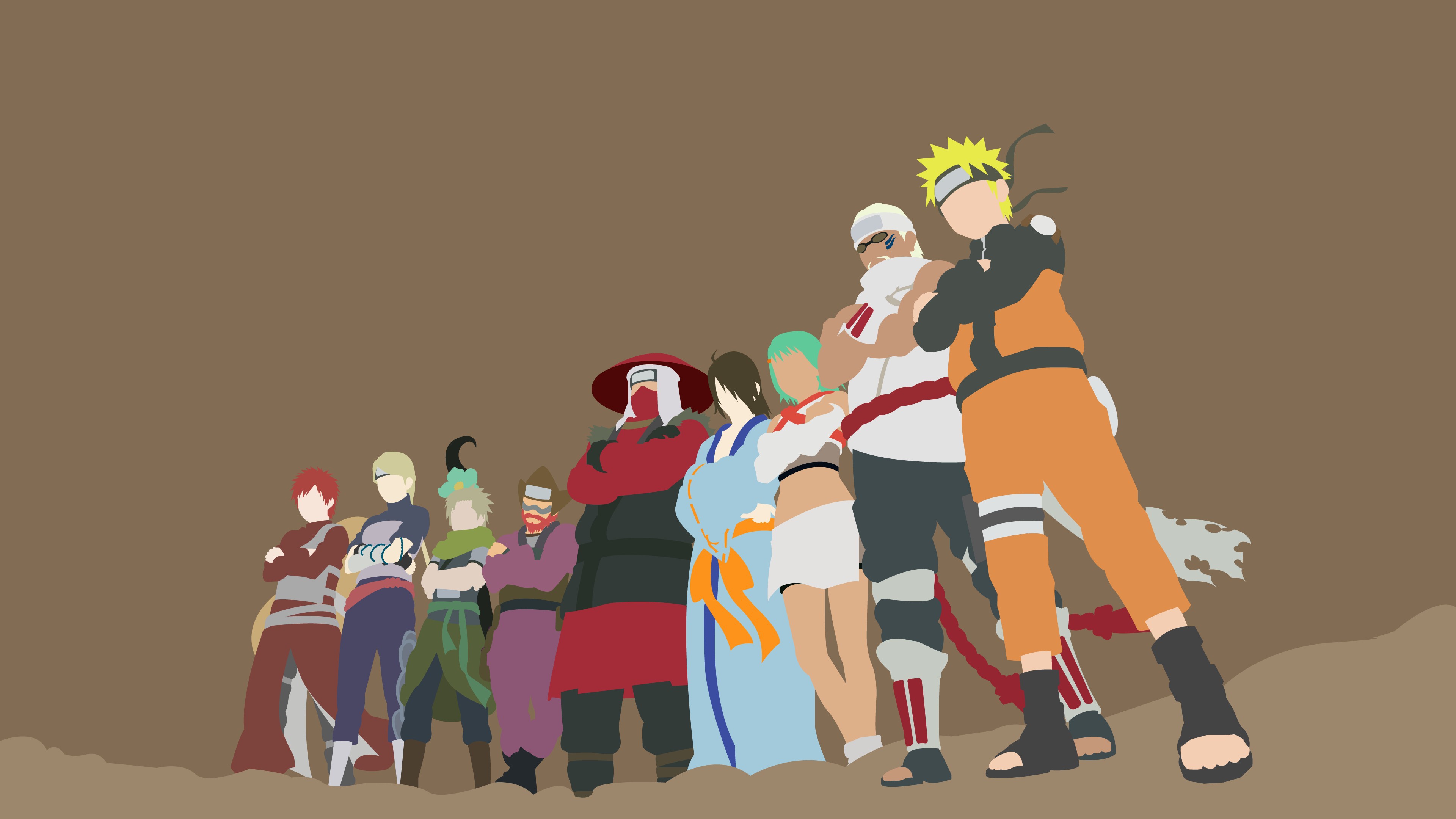 Wallpaper Naruto, anime, ninja, manga, shinobi, fuu, Naruto Shippuden, Uzumaki Naruto for mobile and desktop, section минимализм, resolution 3840x2160
