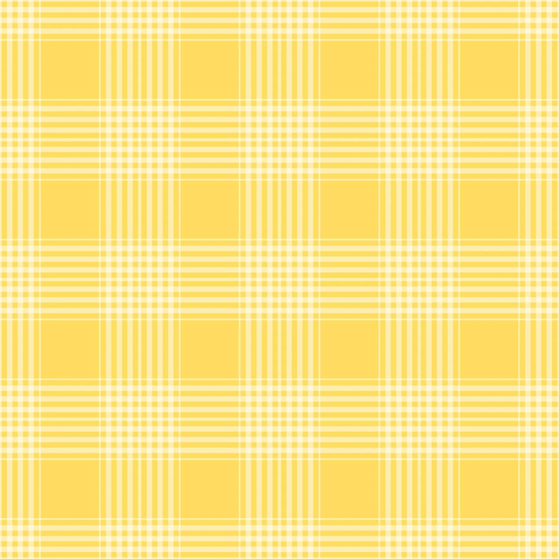 Download 'Make a bold statement with Aesthetic Yellow Plaid!' Wallpaper