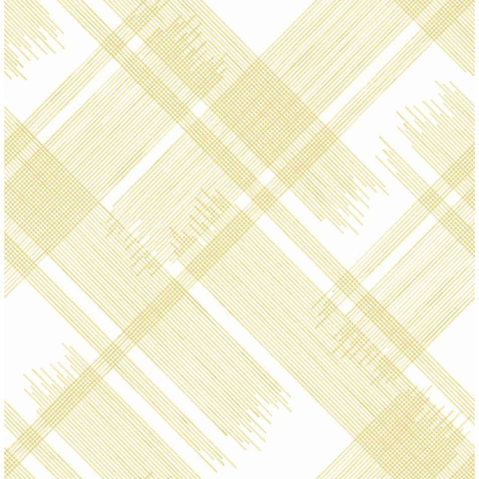 2973 90701 Zag Yellow Modern Plaid Wallpaper