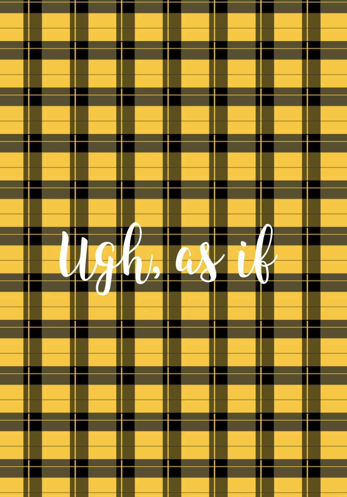 Download Vibrant Yellow And White Plaid Pattern For An Eye Catching Aesthetic. Wallpaper