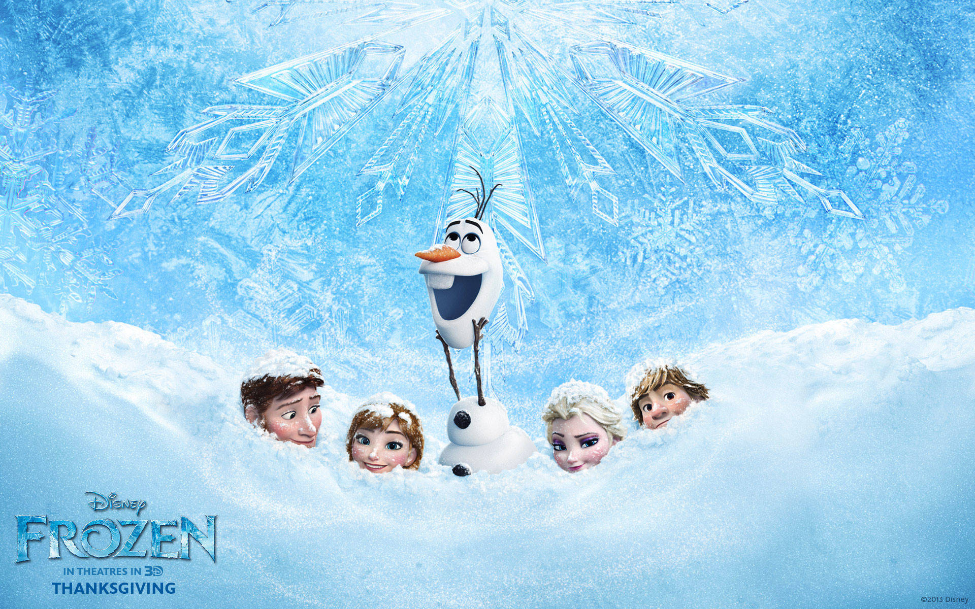 Download Frozen In Snow Pixel Disney Laptop Wallpaper