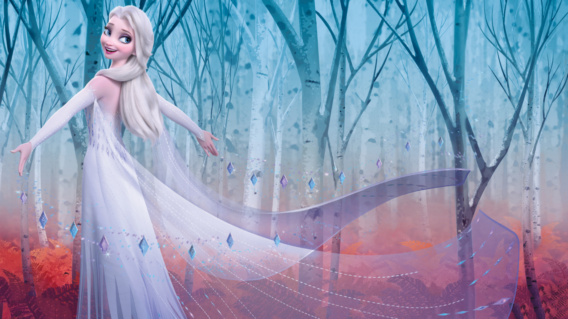 Elsa In White Dress HD Frozen 2 Wallpaper